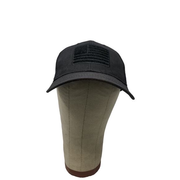 Highland Tactical Patriotic Hat Mesh Back Snapback Embroidered Flag Black OSFM - Picture 1 of 11